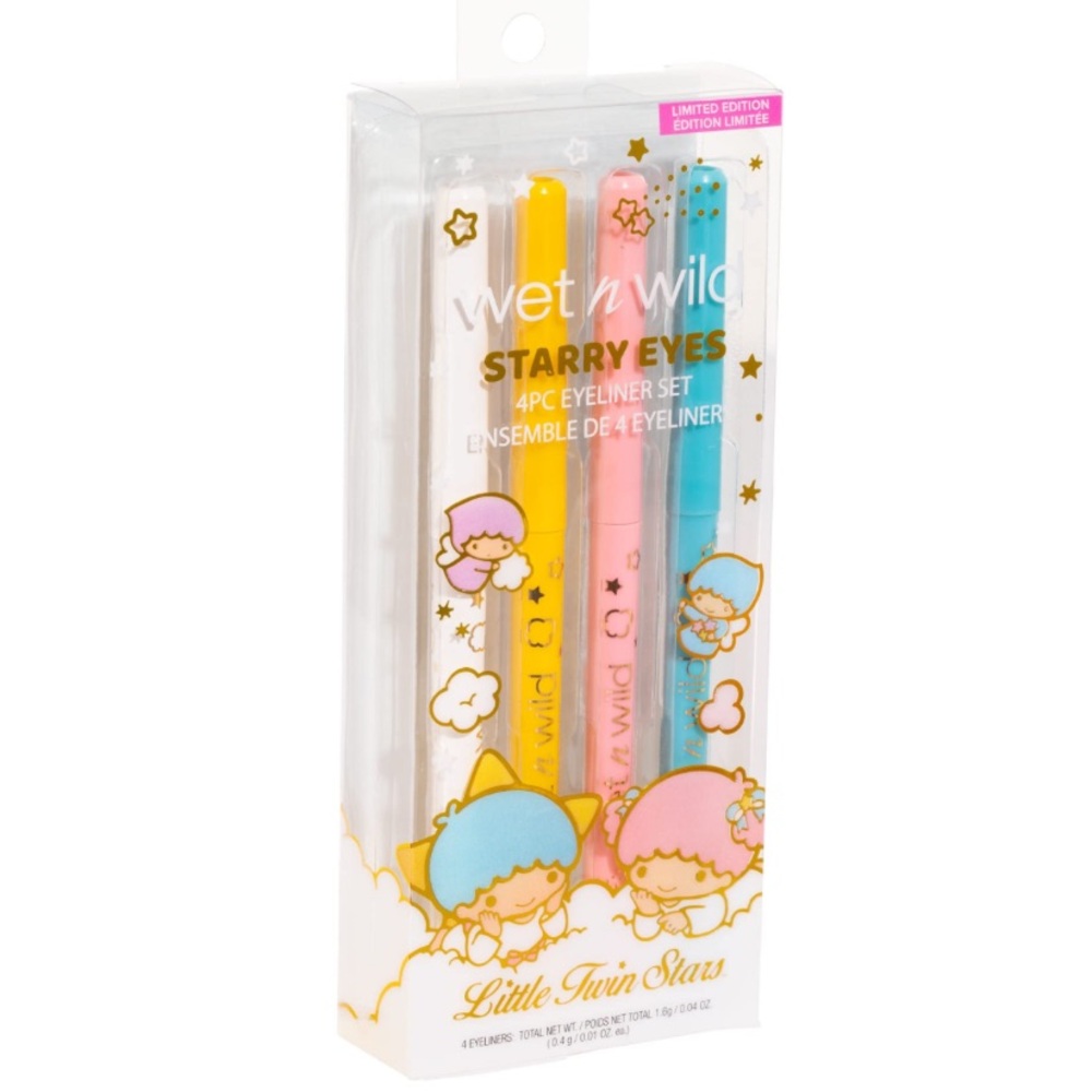 NWT Wet n Wild Sanrio Star Twins Starry Eyes 4-Piece Eyeliner Set